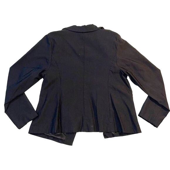 Torrid Womens Suit Jacket Blazer Stretch Open Front Pockets Long Sleeve Black - Picture 6 of 10